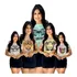 Kit 05 T Shirt Feminina Algodão Estampas Do Momento Atacado