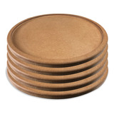 Kit 05 Tábuas Bandejas Para Formas De Pizza 45 Cm