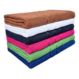 Kit 05 Toalha De Banho 100 Algodão 70x120cm Viena Cor Sortido Liso