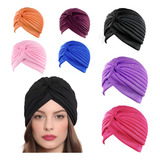 Kit 05 Turbante Feminino Touca Faixa Elegante Tiara Atacado