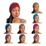 Kit 05 Turbante Touca Indiano Feminino Elegante Moda Atacado