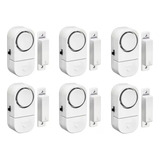 Kit 06 Alarme Sonoro Invasão Residencial Porta Janela Portão