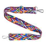 Kit 06 Alça Estampada Colorida De Bolsa Transversal R 204