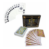 Kit 06 Baralho 100 Plástico Jogo De Cartas Profissional