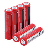 Kit 06 Baterias 18650 3.7v 4800mah Recarregável Lanterna Led