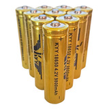 Kit 06 Baterias 18650 4 2v 9800mah Recarregável Lanterna Led