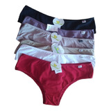 Kit 06 Calcinhas Plus Size Elástico Embutido Linda Brasil