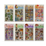 Kit 06 Cartelas De Adesivos Scrapbook Variados Lindos