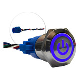 Kit 06 Chave Led 12v 24v 16mm C Trava Botão Liga Desliga