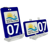 Kit 06 Chaveiros Dupla Face 06 Placas De Porta 24x12cm