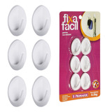 Kit 06 Gancho Dupla Face Sem Furos Porta Utensilios Pano