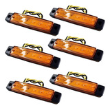 Kit 06 Luz Sinalização Lanterna Lateral Caminhão Carretinha