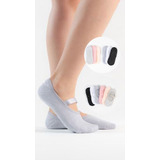 Kit 06 Meia Sapatilha Antiderrapante Pilates Yoga Feminina