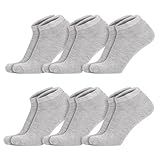 Kit 06 Pares Meia Sport Cano Algodão Adulto 35 40 Cinza