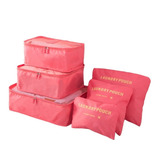 Kit 06 Pcs Organizador Mala Viagem Bolsa Necessaire Gaveta