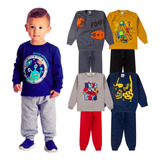 Kit 06 Peças Moletom Menino Infantil Inverno Atacado Barato
