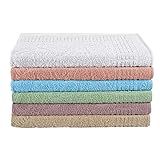 Kit 06 Pisos Tapete De Banheiro Supremo Pezinho Cores Variadas Kit De Piso Toalha De Chão Piso Para Banhero Piso Pezinho 100 Algodão Muito Absorvente Não Escorrega