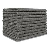 Kit 06 Tapetes Para Banheiro Atoalhado Felpudo 100 Algodão Luxo Antiderrapante 550g M 45x70cm Cinza