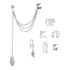 Kit 07 Brinco Feminino Pressão Piercing Orelha Banhado Prata