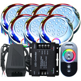 Kit 07 Refletor Piscina Led 15w Rgb 01 Touch 01 Fonte Pt