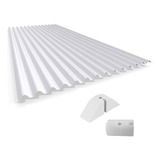 Kit 08 Telhas Polipropileno Ondulada 3 15x1 10m Acessórios