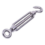 Kit 08 Un Esticador Aço Inox Gancho X Olhal M5 3 16 40 Kg