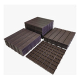 Kit 09 Deck Plástico Modular Box Textura Madeira Banheiro