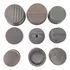 Kit 09 Knob Botão Rádio Antigo Variados - Preto