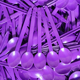 Kit 1 000 Colherzinha Roxa Açaí Sorvete Bolo Inquebrável