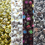 Kit 1 000 Miçanga P Fazer Pulseiras Letra Alfabeto 4 Modelos