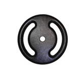 Kit 1 Barra W 30kg Anilhas De Ferro Fundido Na Preta