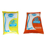 Kit 1 Barrilha 2kg E 1 Sulfato De Alumínio2 Kg Para Piscinas