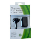 Kit 1 Bateria P/ Controle Xbox 360 + 1 Cabo Carregador 1.4m