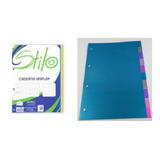 Kit 1 Bloco Folhas A4 Borda Colorida Divisórias 10 Divisões