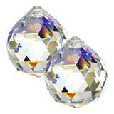 Kit 1 Bola Esfera Multifacetada Cristal K9 40mm Feng Shui