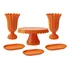 Kit 1 Boleira Plus+2 Vasos Popi Pequenos+3 Bandejas Perolada