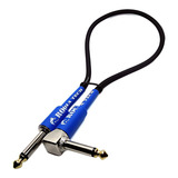 Kit 1 Cabo De Pedal Guitarra Plug P10 Reto 90 Graus 50cm