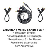 Kit 1 Cabo Rca 1 Metro + 2 Cabos Y
