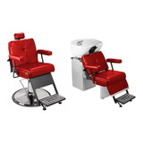 Kit 1 Cadeira Reclinável 01 Lavatório Cuba Louça Apoio Pé