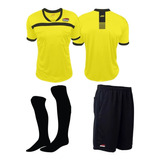 Kit 1 Camisa Arbitro Futebol Amarelo