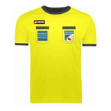 Kit 1 Camisa Arbitro Futebol Amarelo 1 Short Juiz Meião