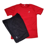 Kit 1 Camiseta Dry Fit Masculina   1 Bermuda Short Academia