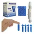 Kit 1 Caneta Lancetadora Universal + 100 Lanceta Compatível Cor Azul