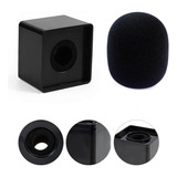 Kit 1 Canopla Para Microfone Acrílico Com 1 Espuma