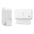 Kit 1 Dispenser Sabonete Porta Sabão   Toalheiro Papeleira Cor Branco