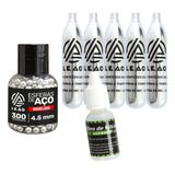 Kit 1 Esferas Aço 4 5 Mm Óleo Silicone 5x Co2 12g