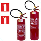 Kit 1 Extintor 4kg Bc 1 Extintor Água 10l Sinaliz 1050