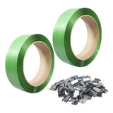Kit 1 Fita Arquear Especial 15kg Pet 16mm 500 Selos 16mm