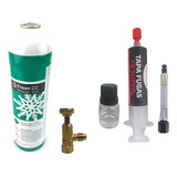 Kit 1 Gás R22 Chemours 1kg Válvula Tapa Fugas F6 15 Ml