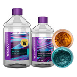 Kit 1 Kg Resina Epoxi Baixa Viscosidade 2 Pigmento Corante